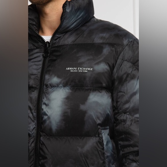 Armani Exchange Puffer Jacket Green Black Reversible 6KZBL3A ZNMKZ 02CA - Picture 7 of 16